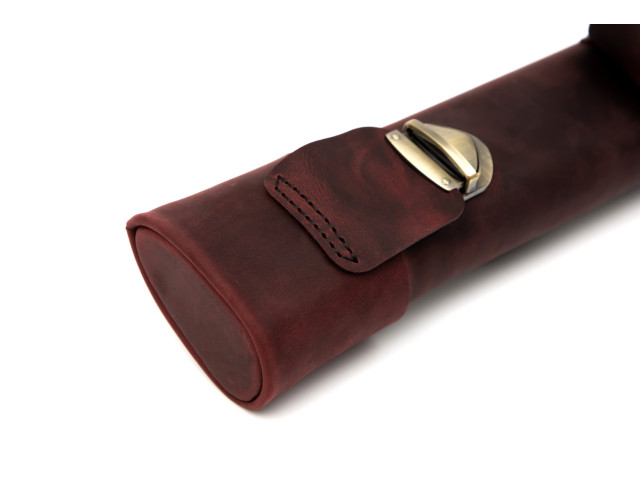 Тубус для кия Delux Red кожа, пирамида Тубус для кия Delux Red кожа, пирамида