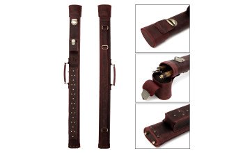 Тубус для кия Delux Red кожа, пирамида Тубус для кия Delux Red кожа, пирамида